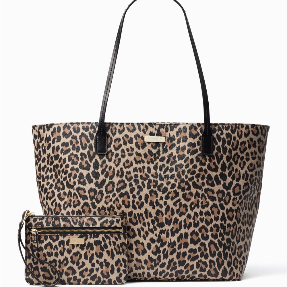 NWT Kate spade shore street leopard margareta tini